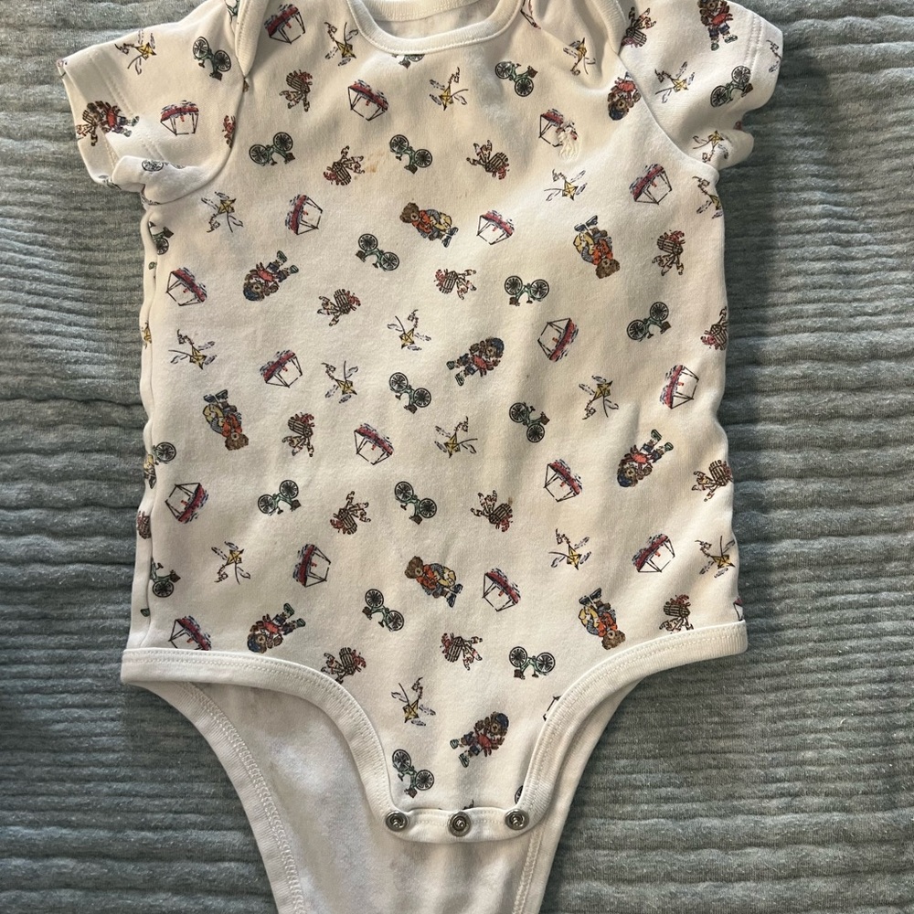 Polo by Ralph Lauren Cream Printed Bodysuit